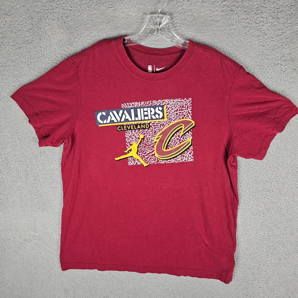 Nike Cavs Men XL Maroon Cleveland Cavaliers Jumpman Dri-FIT Graphic Tee